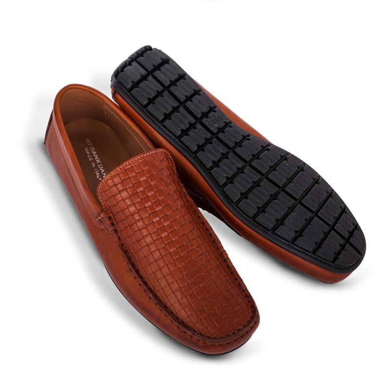 Amalfi Driving Shoes - Woven Loafer - Brown